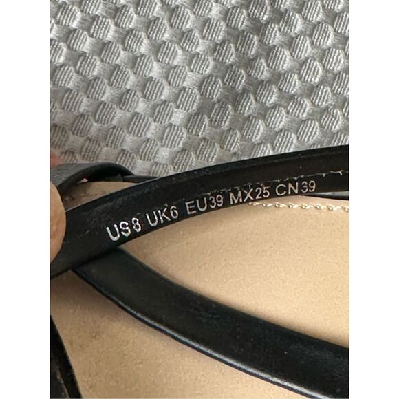 The Drop black leather strappy heels size 8 - Picture 5 of 6